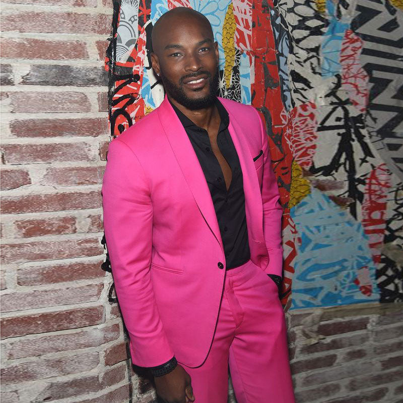 Look Stylish in Fushcia: Prince Suit for Groom with One Button Shawl Lapel-BallBride