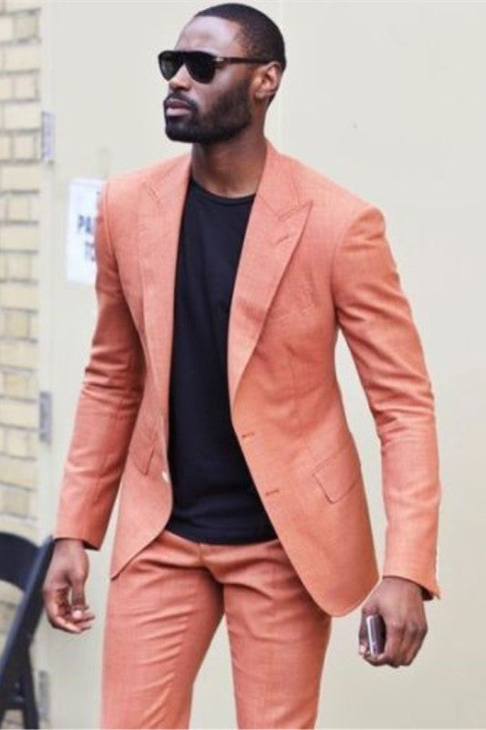Look Your Best on Your Big Day with Elegant Bespoke Wedding Suits for Men with Peaked Lapels-BallBride