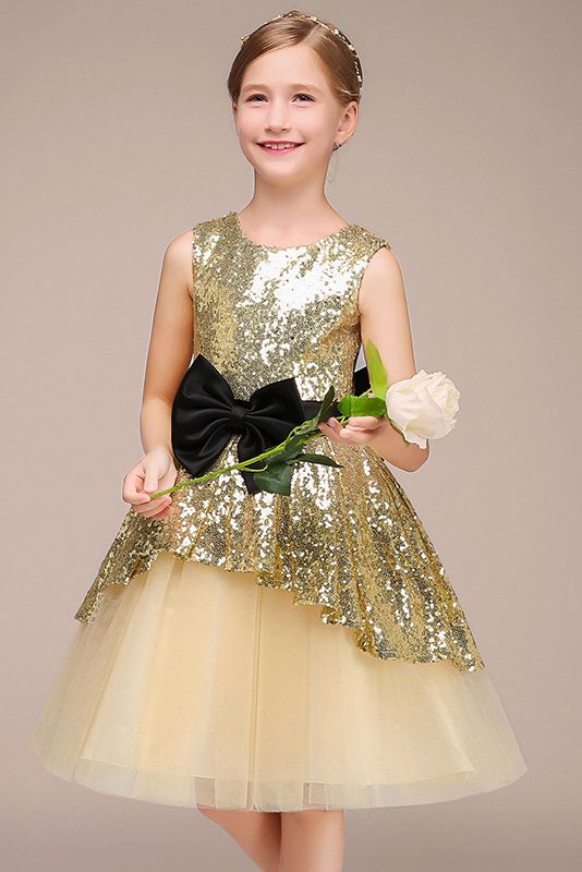 Lovely Jewel Sleeveless Flower Girl Dress with Tulle and Sequins-BallBride