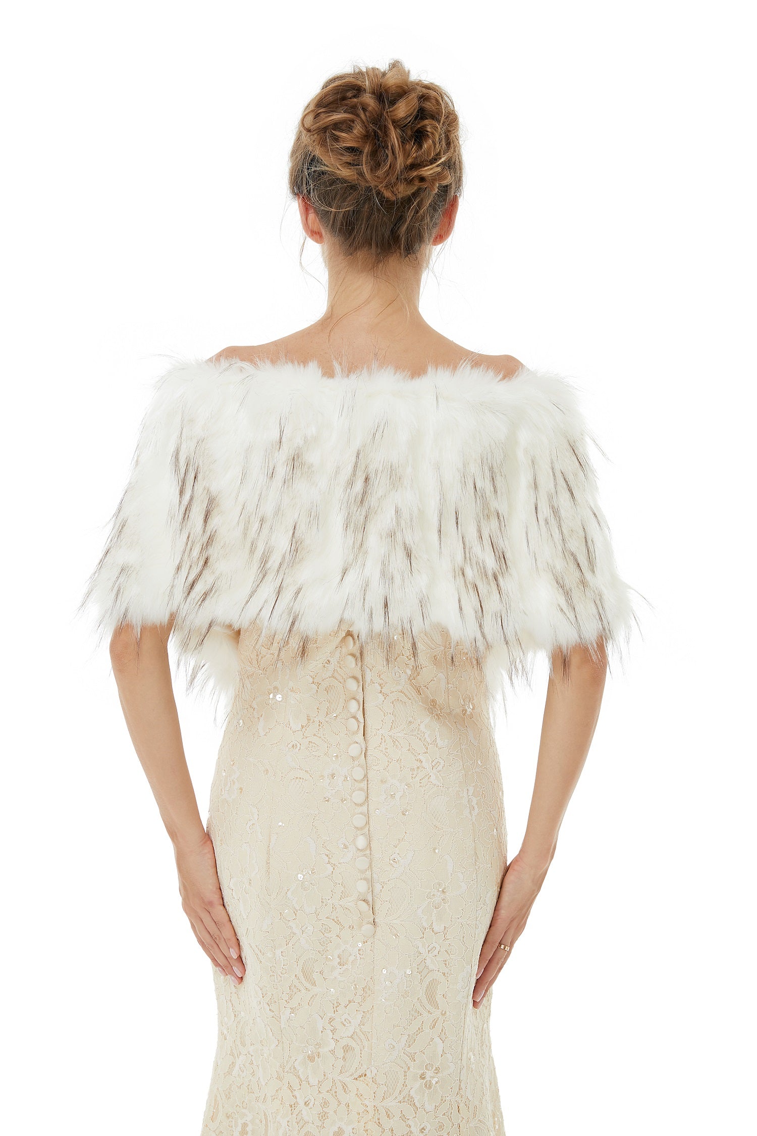 Luxury Faux Fur Wrap for Winter Weddings-BallBride