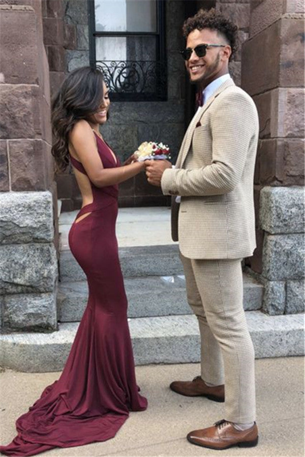 Men's Wedding Suits - Offwhite With Plaid On Sale Now!-BallBride