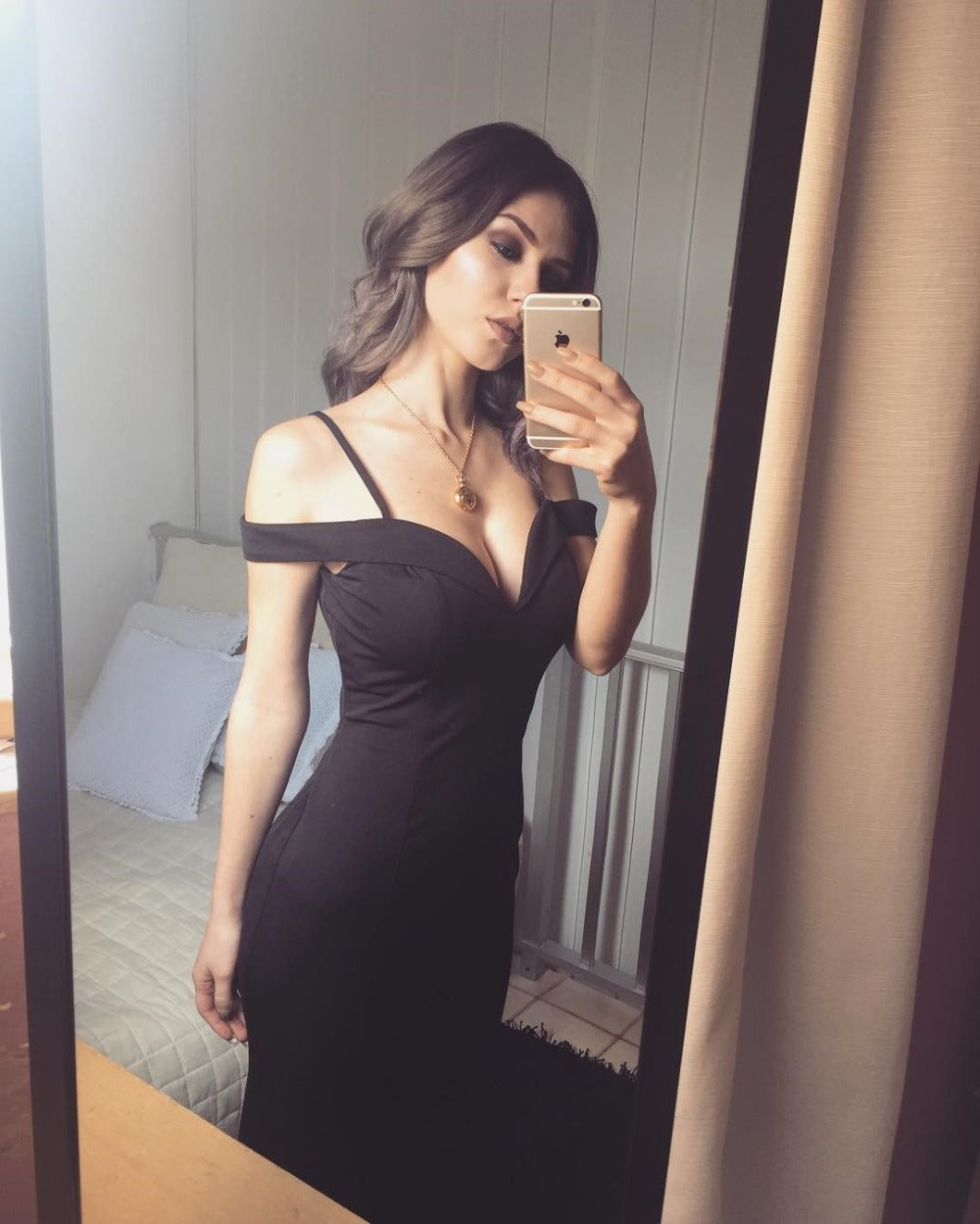 Mermaid Long Evening Gowns On Sale - Off-the-Shoulder-BallBride