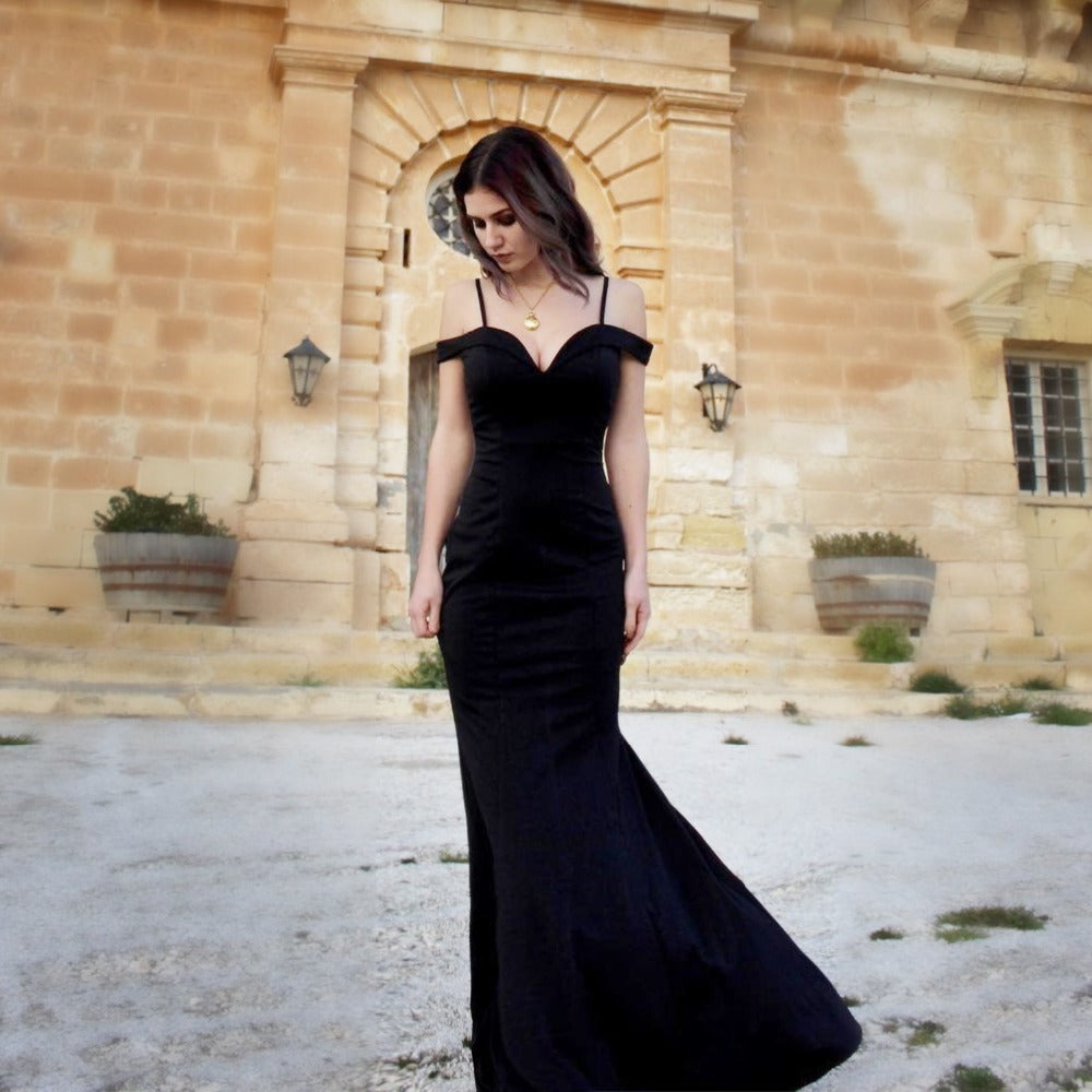 Mermaid Long Evening Gowns On Sale - Off-the-Shoulder-BallBride