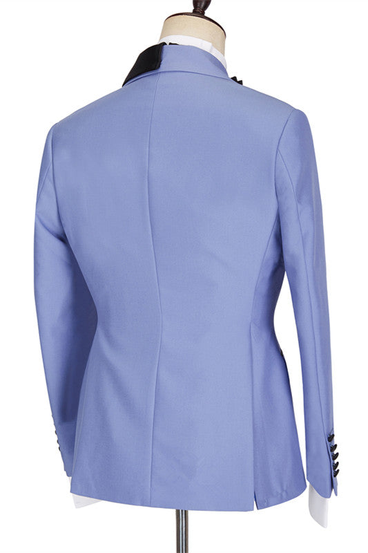 Morden Blue Best Fited Business Suit with Peaked Lapel for Guys-BallBride