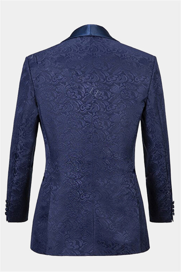 Navy Blue 3-Piece Groomsmen Suits On Sale-BallBride