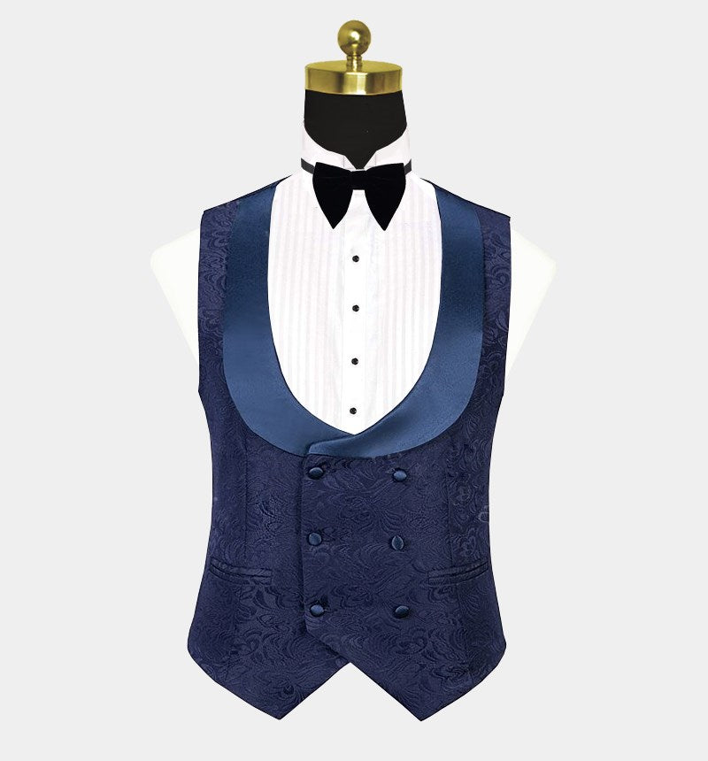 Navy Blue 3-Piece Groomsmen Suits On Sale-BallBride