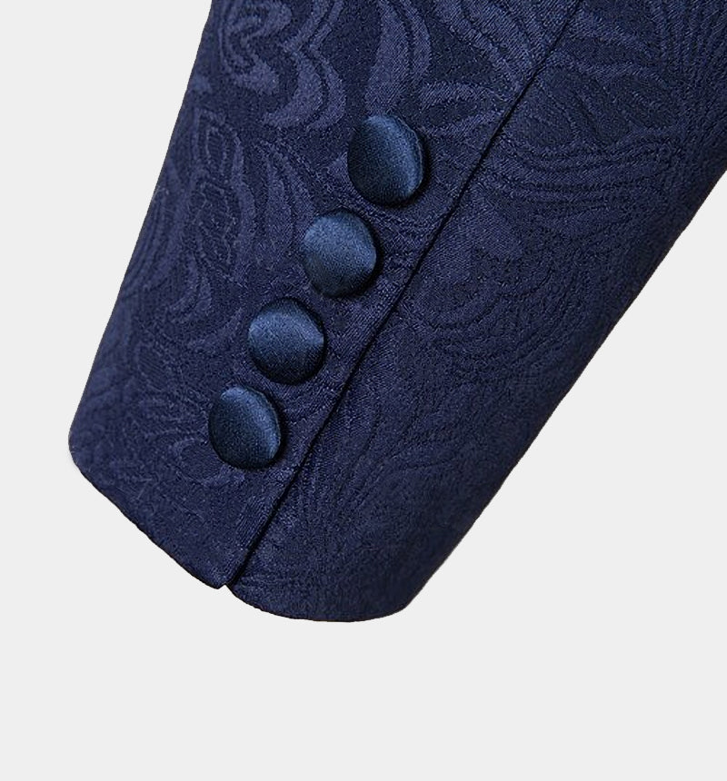 Navy Blue 3-Piece Groomsmen Suits On Sale-BallBride