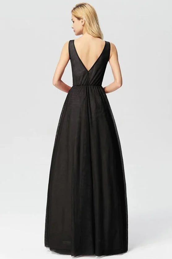 New Arrival Sleeveless Lace Appliques Long Evening Prom Dress Online-BallBride