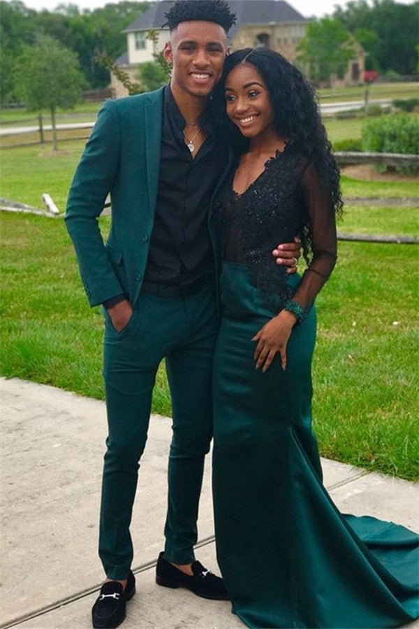New Arrive 2-Piece Dark Green Dinner Suit for Men with Notch Lapel-BallBride