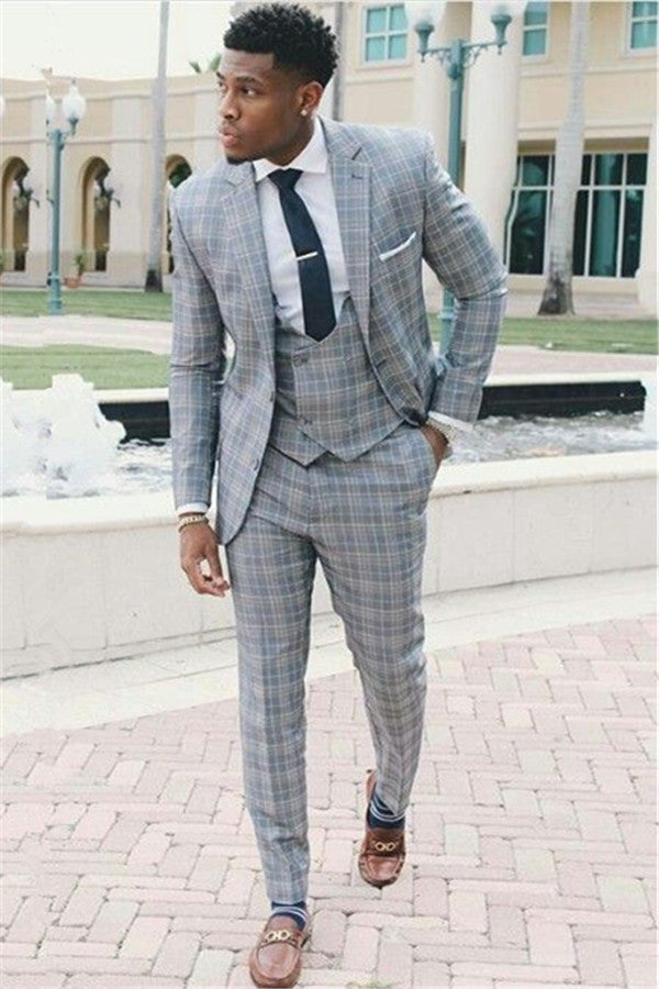 New Arrive 3 Piece Western Suits with Notch Lapel for Weddings-BallBride
