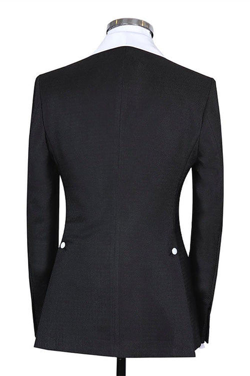 New Arrive Black Shawl Lapel Beach Wedding Suits For Groom-BallBride