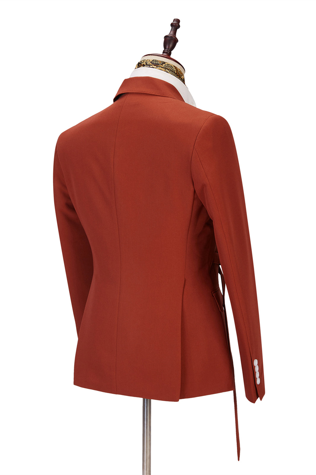 New Arrive Orange Blazer with Peaked Lapel for Groom-BallBride