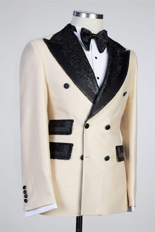 New Arrive Peaked Lapel Reception Suit with Double Breasted Online from Dasida-BallBride