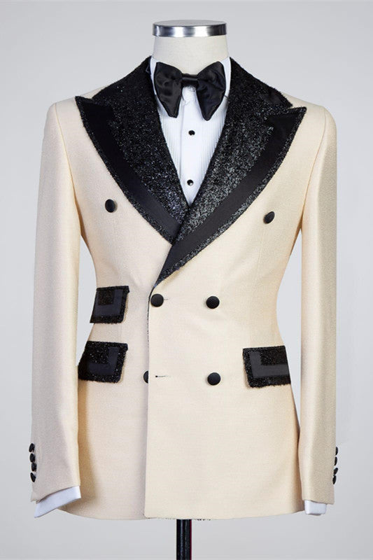 New Arrive Peaked Lapel Reception Suit with Double Breasted Online from Dasida-BallBride