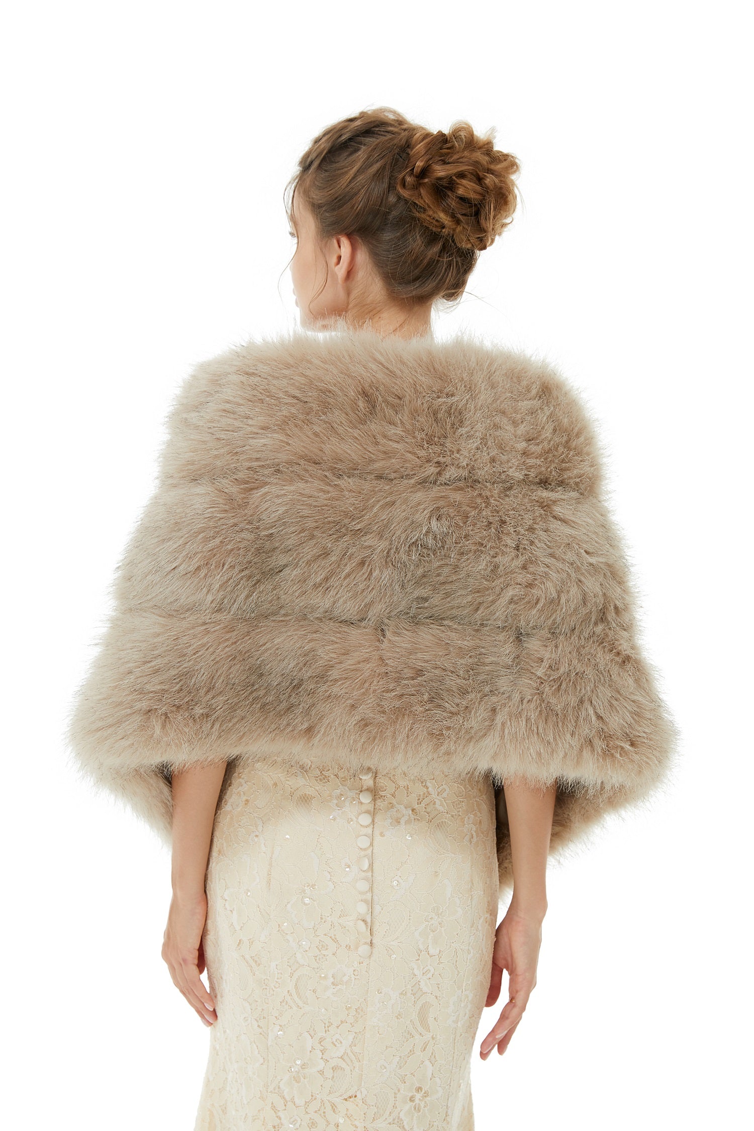 New Bridal Shawl - Amazing Faux Fur Wedding Covers-BallBride
