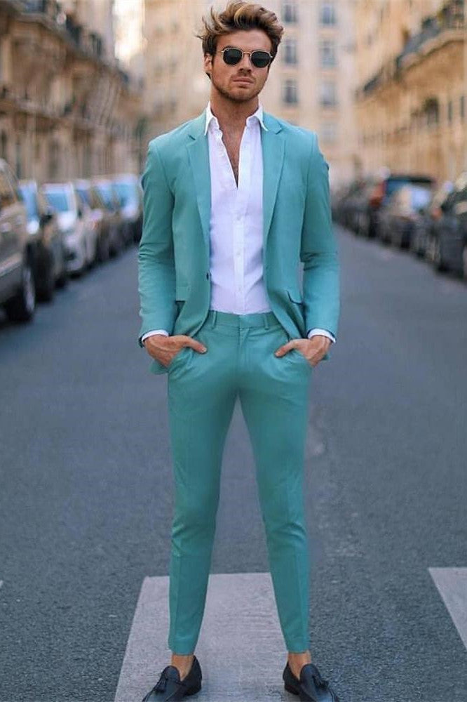 Newest 2-Piece Business Formal Prom Suit for Guys ¡§C Notched Lapel with One Button-BallBride