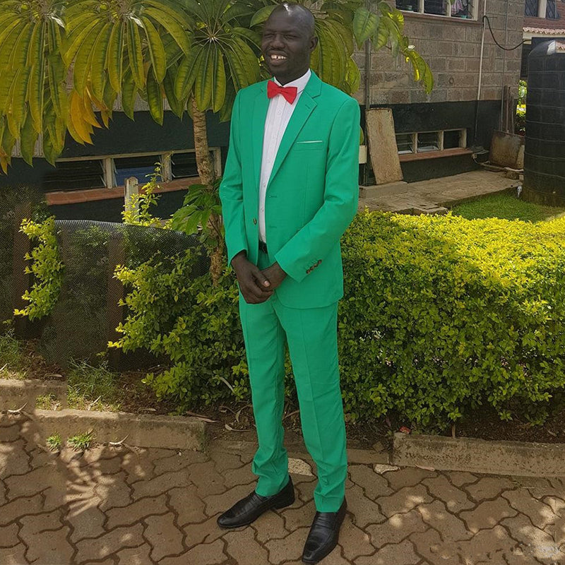 Newest Green Elegant Formal Business Prom Suit for Men with Notched Lapel-BallBride