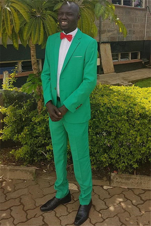 Newest Green Elegant Formal Business Prom Suit for Men with Notched Lapel-BallBride