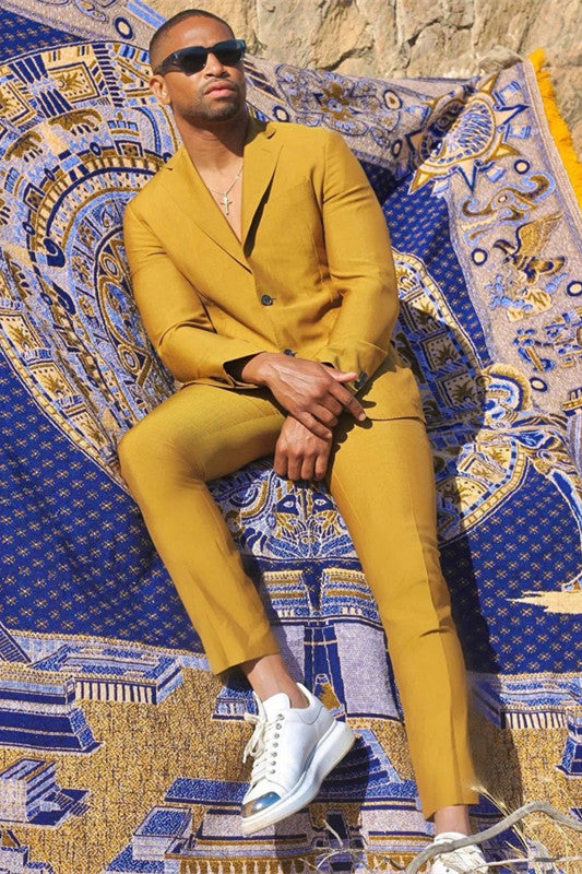 Newest Yellow Summer Wedding Suits for Groom: Notched Lapel-BallBride