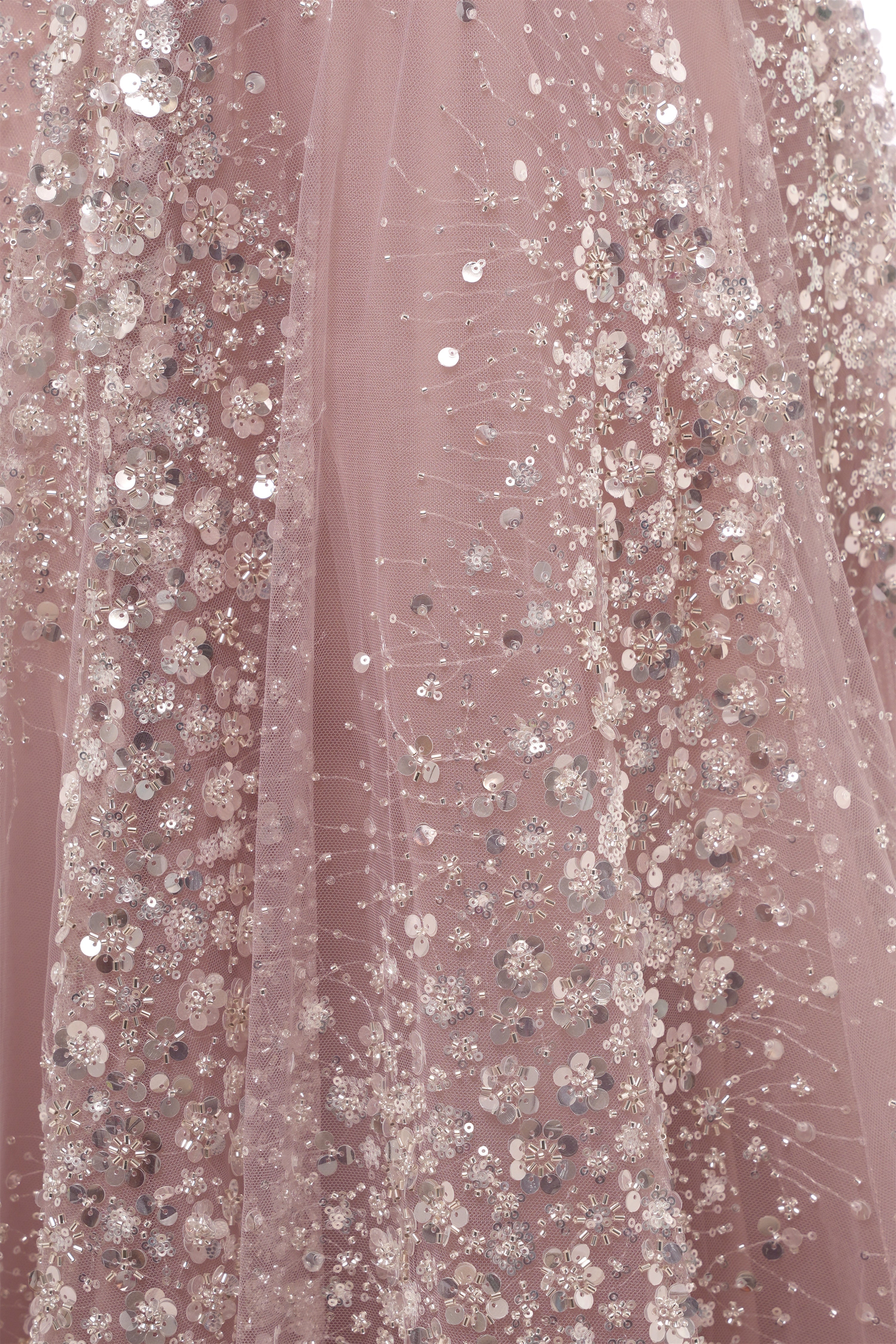 Off the shoulder Dusty Pink A-line Belt Evening Dresses-BallBride