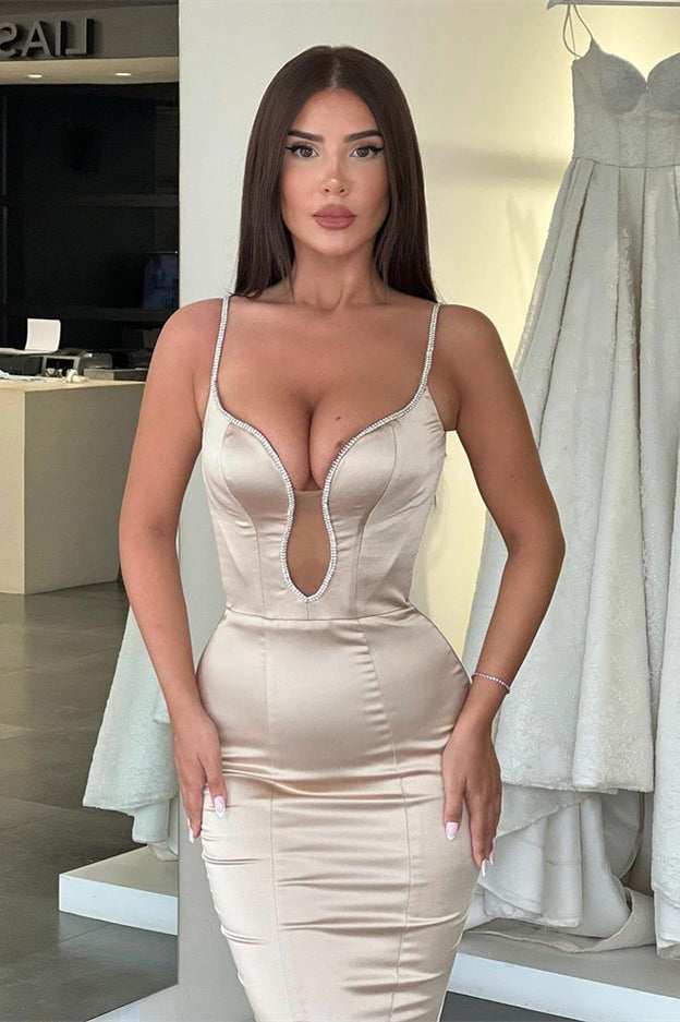 On Sale: Amazing Spaghetti-Straps Sleeveless Mermaid Long Evening Dress-BallBride