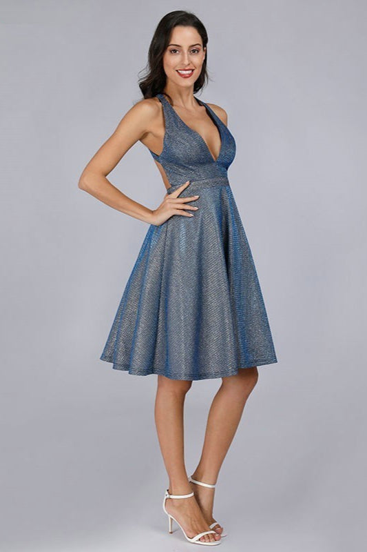 On Sale! Chic V-Neck Sequins Short Homecoming Dress-BallBride