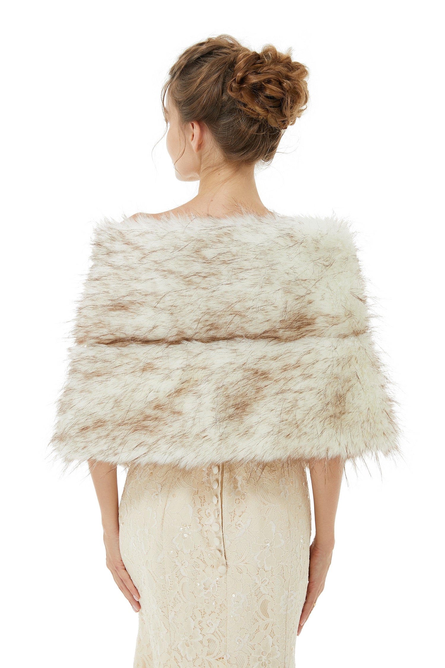 On Sale: Warm Faux Fur Bridal Shawl for Winter Weddings-BallBride
