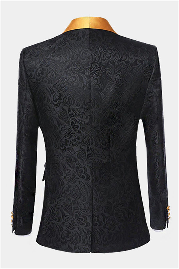 One Button Groom & Groomsmen Suits - Black-BallBride