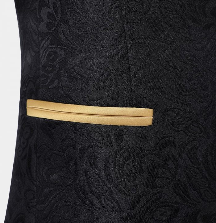 One Button Groom & Groomsmen Suits - Black-BallBride