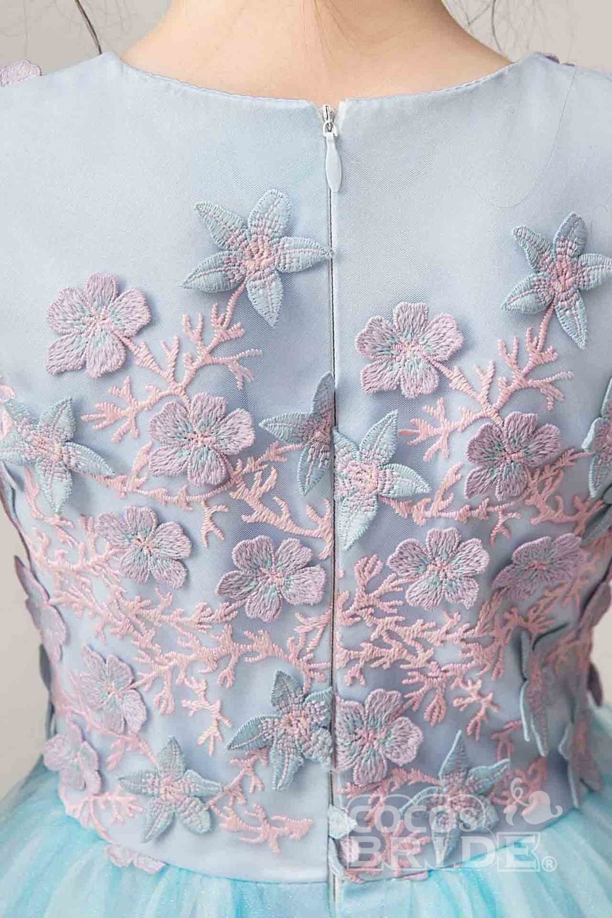 Pink Long Sleeves Ball Gown Flower Girls Dress-BallBride