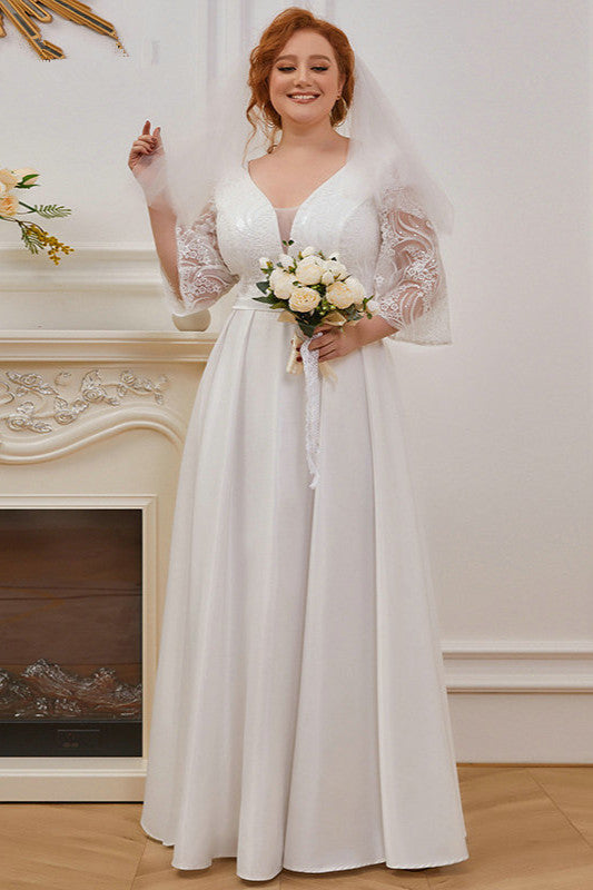 Plus Size Embroidery Wedding Dress ¨C Shop Online Now!-BallBride