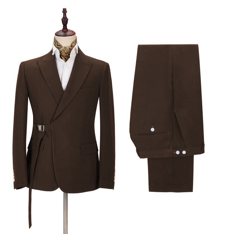 Popular Business Prom Bespoke Suit with Peaked Lapel for Men-BallBride