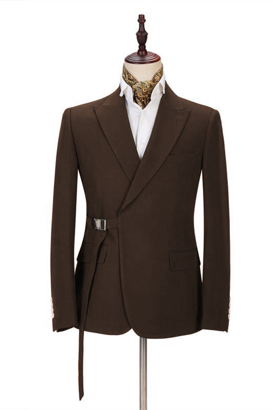 Popular Business Prom Bespoke Suit with Peaked Lapel for Men-BallBride