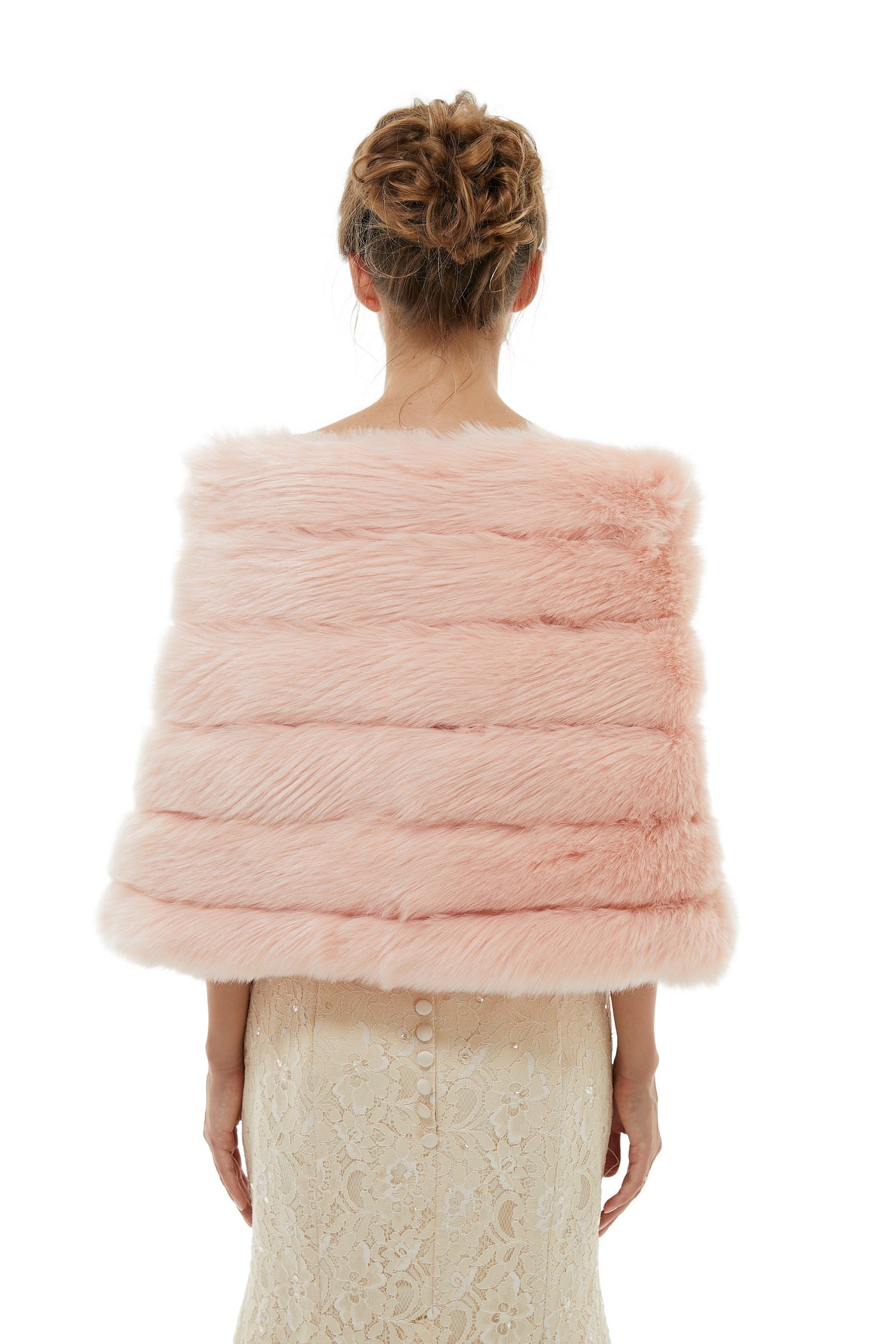 Pretty Faux Fur Wedding Wrap for Winter-BallBride