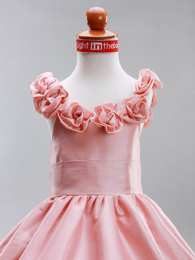 Princess A-Line Floor Length Boho Flower Girl Dresses-BallBride