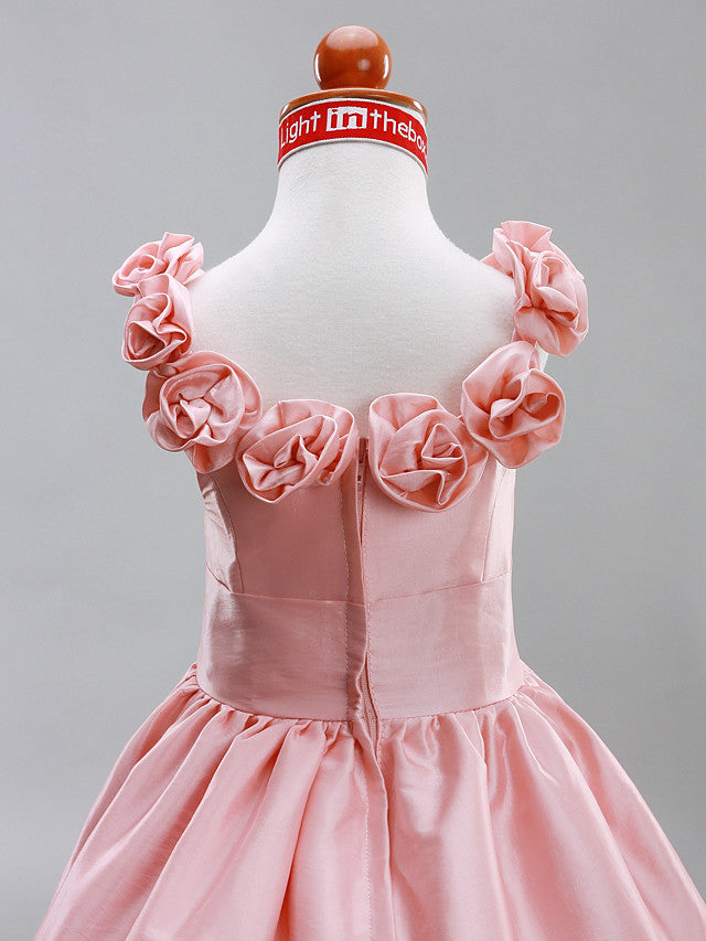 Princess A-Line Floor Length Boho Flower Girl Dresses-BallBride