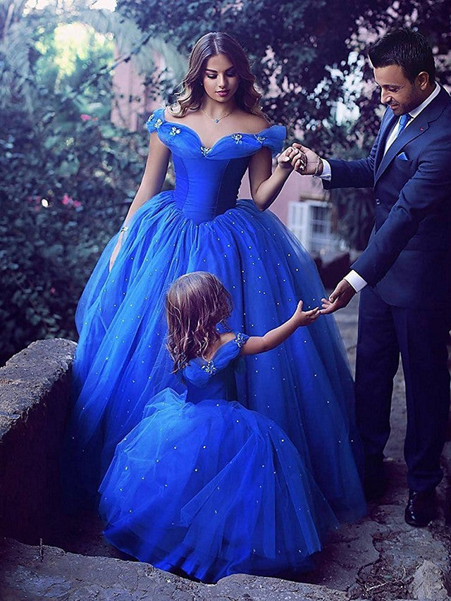 Princess Flower Girl Dress with Crystals & Rhinestones-BallBride