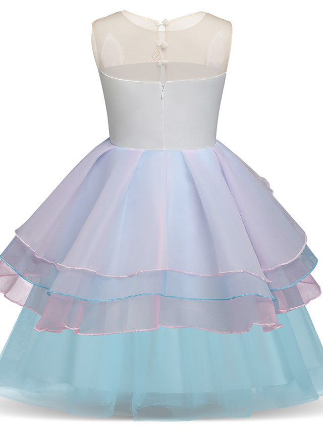 Princess Midi Party Dress ¡§C Satin Tulle Embroidery & Appliques-BallBride