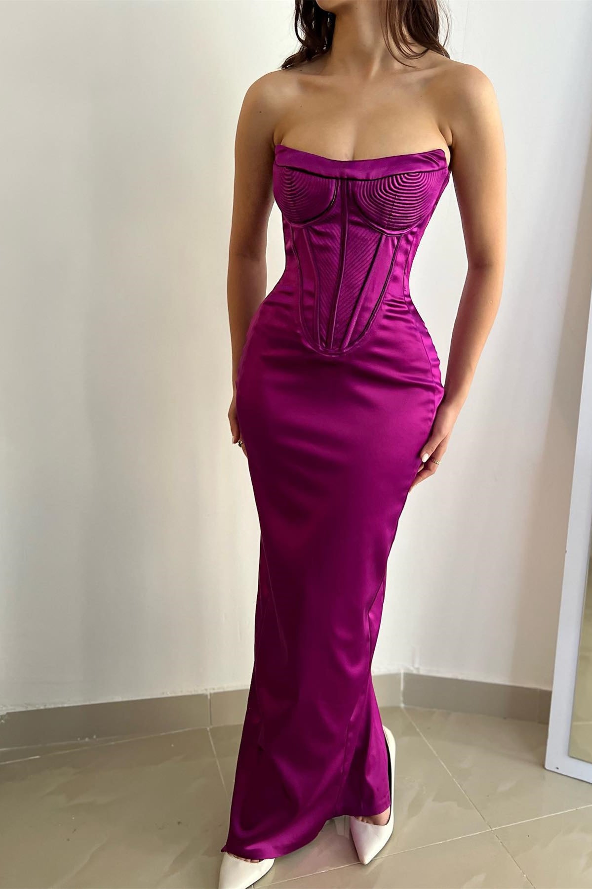 Purple Strapless Mermaid Prom Dress - On Sale Now!-BallBride
