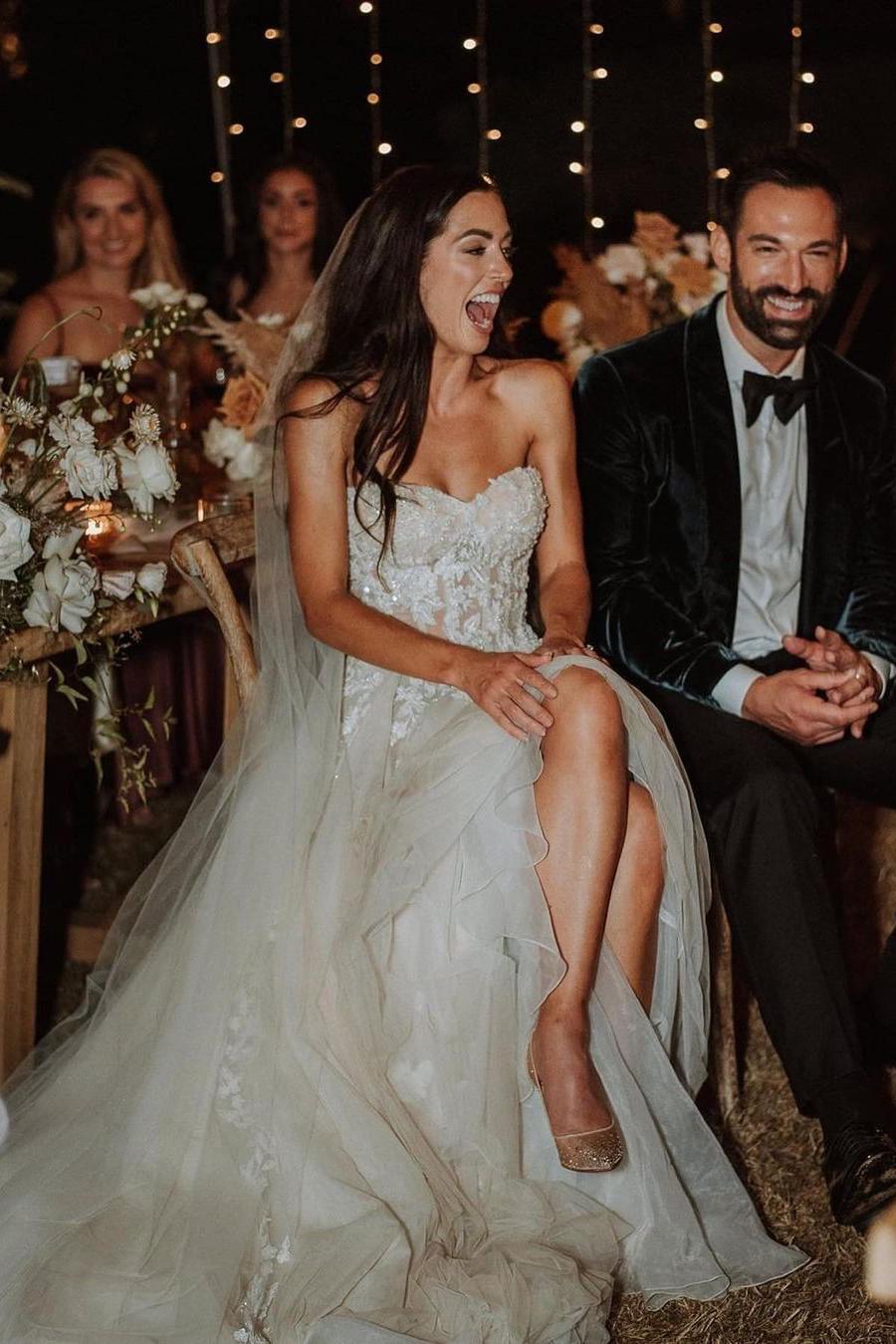 Romantic Sweetheart Lace A-Line Floor-length Wedding Dress-BallBride