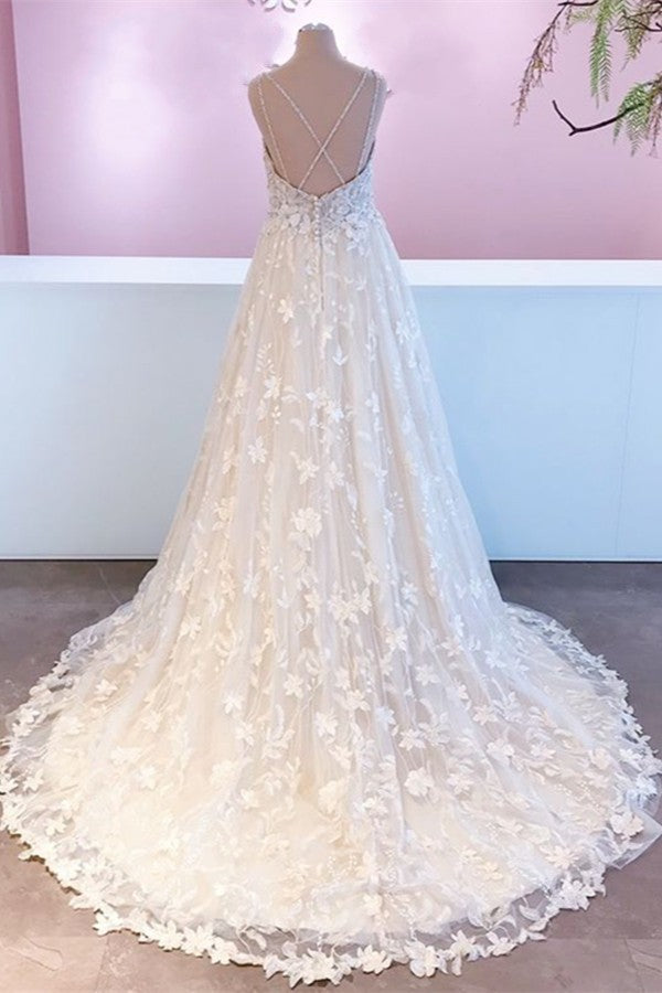 Romantic Sweetheart Wedding Dress With Appliques Lace Tulle-BallBride