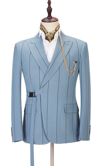 Sale on Men's Wearhouse Striped Peaked Lapel Wedding Suits-BallBride