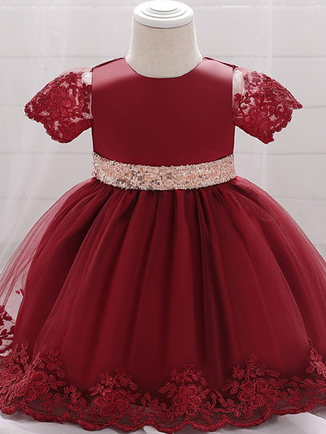 Sleeveless Jewel Neck Lace Ball Gown for Weddings and Parties-BallBride