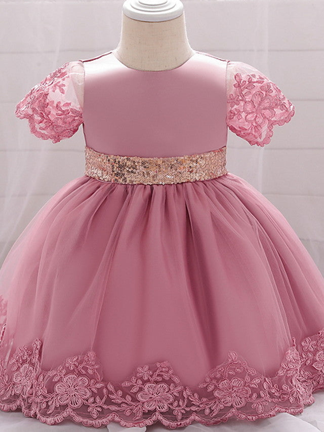 Sleeveless Jewel Neck Lace Ball Gown for Weddings and Parties-BallBride