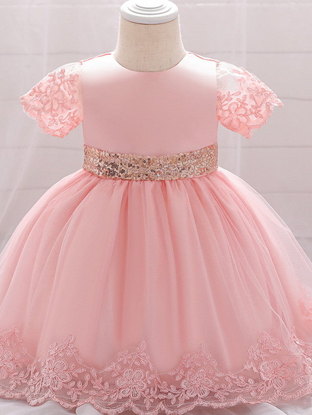 Sleeveless Jewel Neck Lace Ball Gown for Weddings and Parties-BallBride