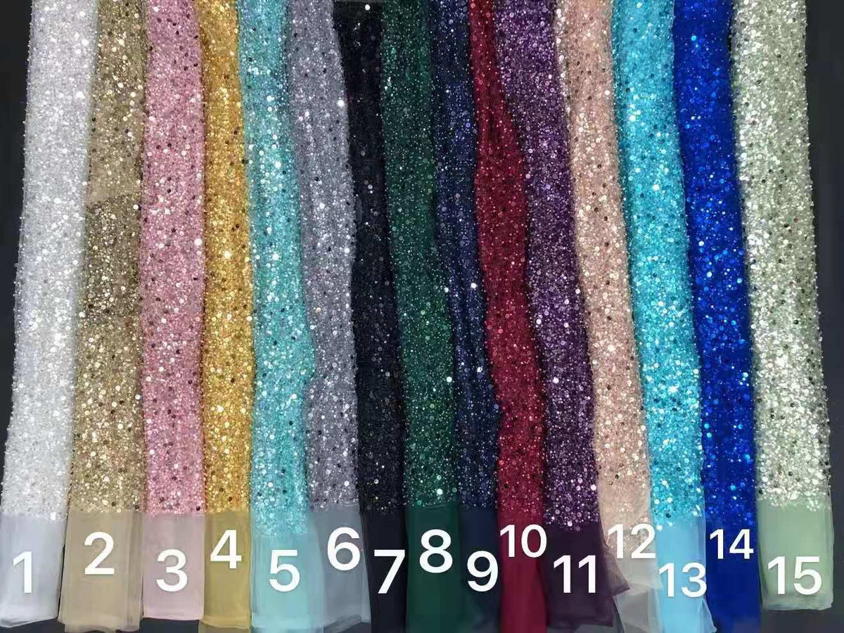 Sparkly One Shoulder Sleeveless Sequins Side Slit Ruffles Prom Dress-BallBride