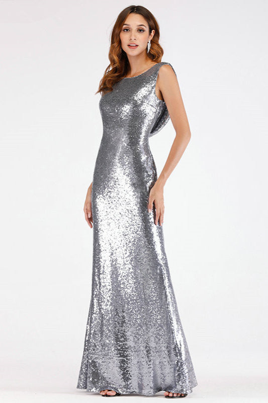 Stunning Long Mermaid Prom Dress with Sequins Drop Back-BallBride