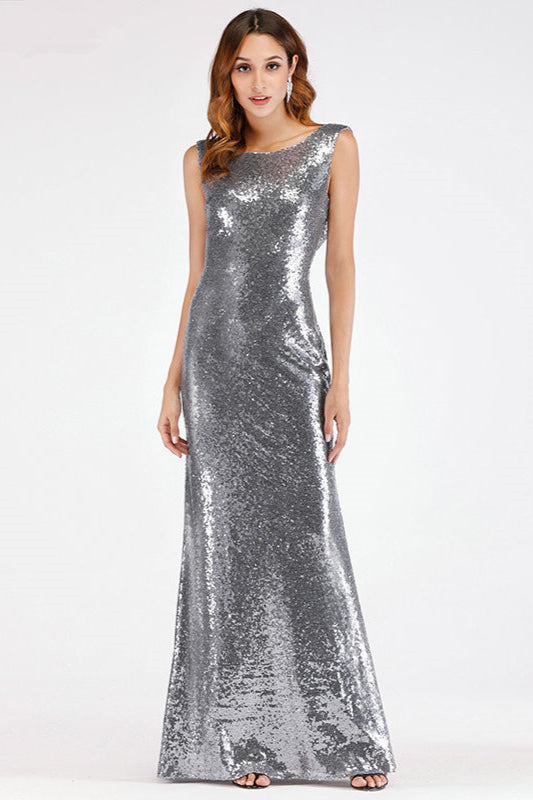 Stunning Long Mermaid Prom Dress with Sequins Drop Back-BallBride