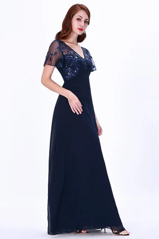 Stunning Navy Different Styles Long Mermaid Evening Gowns-BallBride