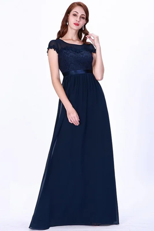 Stunning Navy Different Styles Long Mermaid Evening Gowns-BallBride